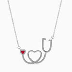 Load image into Gallery viewer, Platinum Ruby Heart Pendant for Women JL PT P 18044   Jewelove.US
