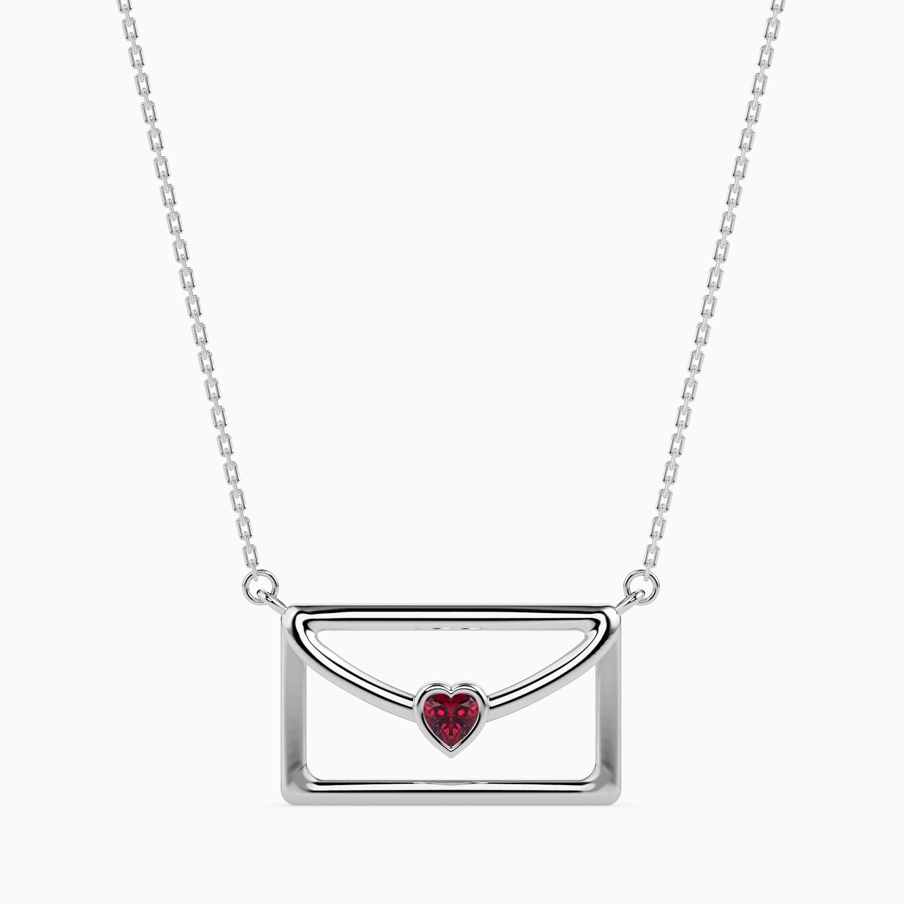 Platinum Heart Ruby Pendant for Women JL PT P 18046   Jewelove.US