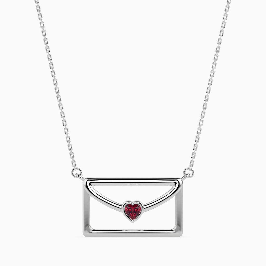 Platinum Heart Ruby Pendant for Women JL PT P 18046   Jewelove.US