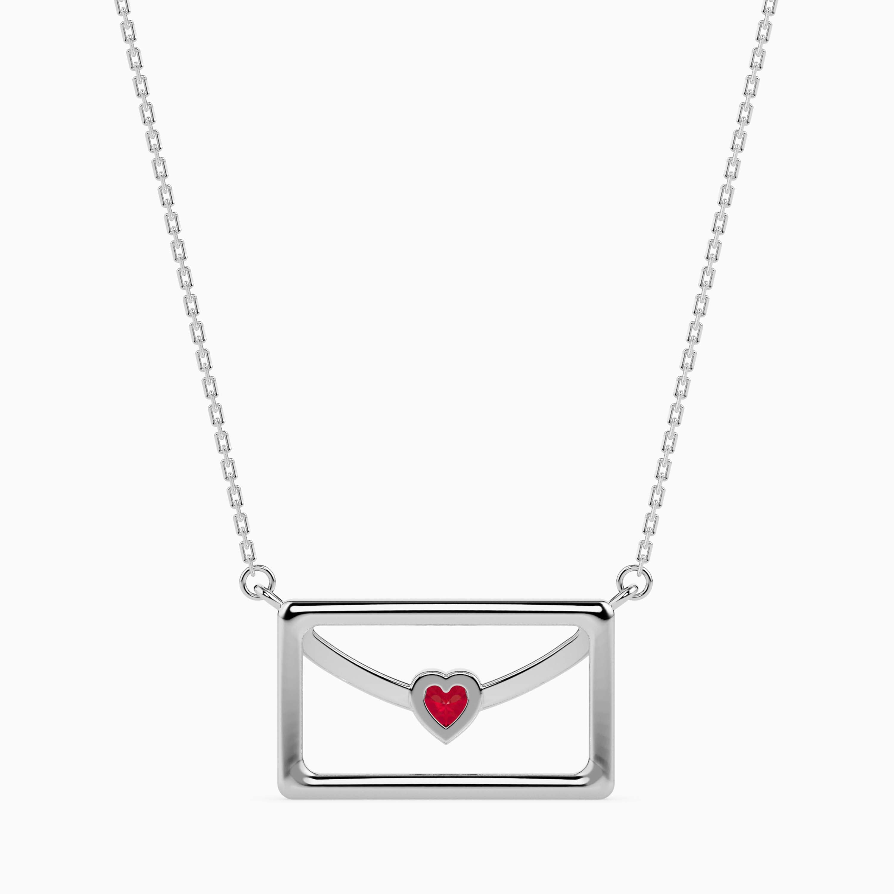 Platinum Heart Ruby Pendant for Women JL PT P 18046   Jewelove.US