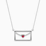 Load image into Gallery viewer, Platinum Heart Ruby Pendant for Women JL PT P 18046   Jewelove.US
