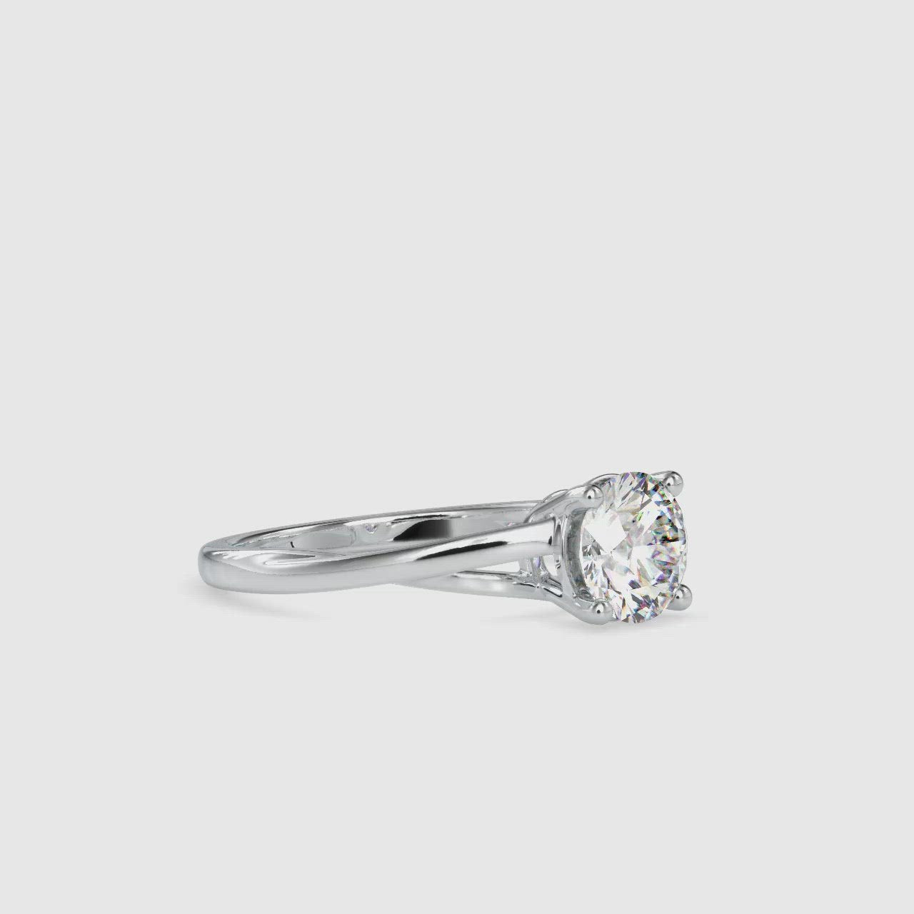 0.50cts. Solitaire Platinum Shank Engagement Ring JL PT 0199