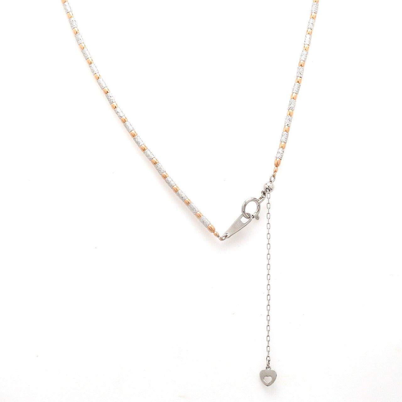 Japanese Sparkling Platinum & Rose Gold Chain for Women JL PT CH 1067