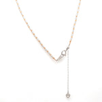 Load image into Gallery viewer, Japanese Sparkling Platinum &amp; Rose Gold Chain for Women JL PT CH 1067   Jewelove.US
