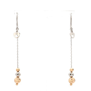 Japanese Platinum Earrings with Rose Gold for Women JL PT E 277   Jewelove.US