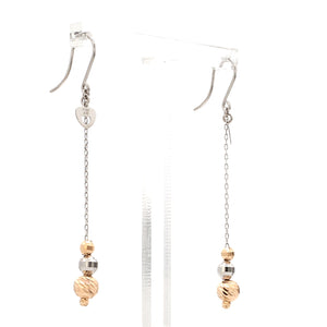 Japanese Platinum Earrings with Rose Gold for Women JL PT E 277   Jewelove.US