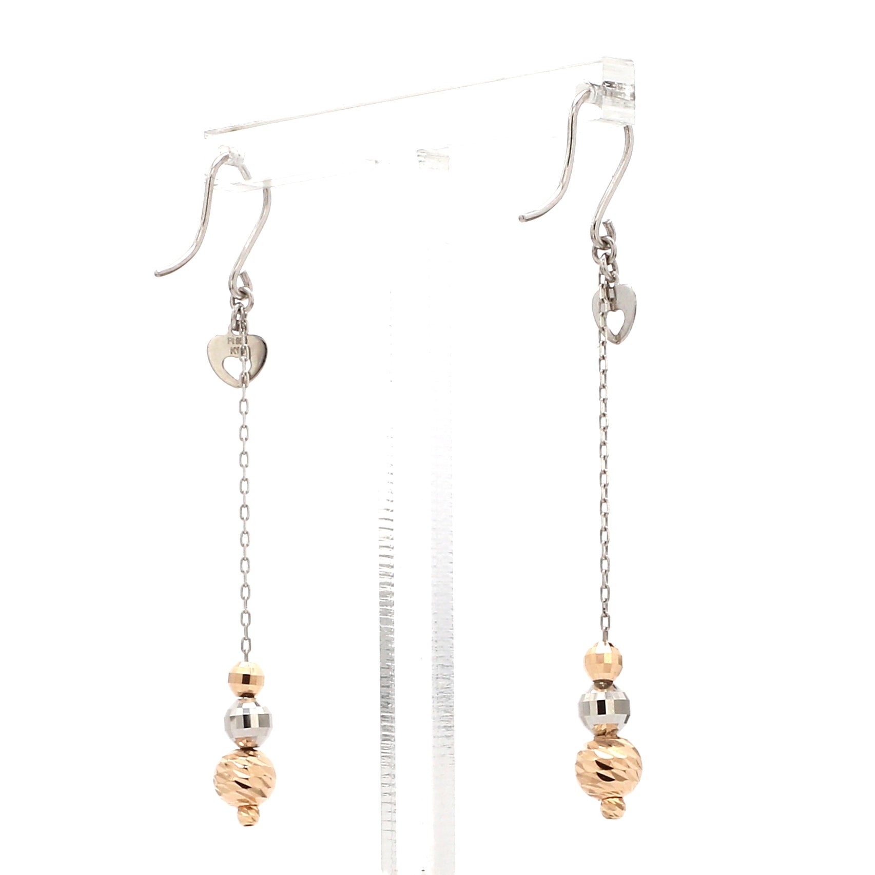 Japanese Platinum Earrings with Rose Gold for Women JL PT E 277   Jewelove.US