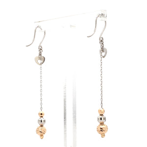 Japanese Platinum Earrings with Rose Gold for Women JL PT E 277   Jewelove.US