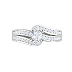 Load image into Gallery viewer, 0.30 cts Solitaire Diamond Split Shank Platinum Ring JL PT RP RD 120   Jewelove.US
