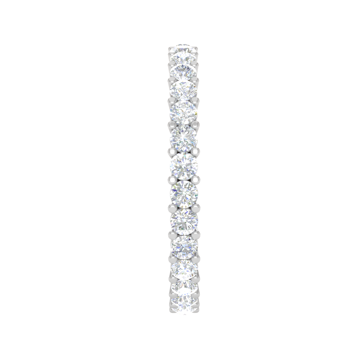 Platinum Diamond Hoop Bali Earrings for Women JL PT E DH RD 109   Jewelove.US
