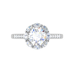 Load image into Gallery viewer, 0.50cts Solitaire with Marquise Halo Diamond Shank Platinum Ring JL PT WB5928E   Jewelove.US
