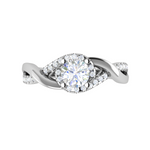 Load image into Gallery viewer, 0.30 cts Solitaire Diamond Twisted Shank Platinum Ring JL PT JRW2434MM-A   Jewelove.US
