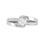 Load image into Gallery viewer, 0.30 cts Solitaire Diamond Shank Platinum Ring JL PT RP RD 121   Jewelove.US
