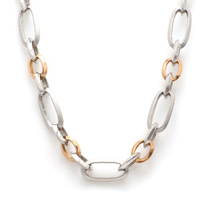 Men's Heavy Platinum & Rose Gold Chain JL PT CH 952   Jewelove.US