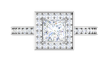 Load image into Gallery viewer, 1 Carat Princess Cut Solitaire Square Halo Diamond Shank Platinum Ring JL PT RH PR 167   Jewelove.US
