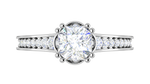 Load image into Gallery viewer, 1 Carat Solitaire Platinum Diamond Shank Ring JL PT RH RD 100   Jewelove.US
