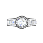 Load image into Gallery viewer, 0.50 cts. Solitaire Halo Diamond Split Shank Platinum Ring JL PT WB6013E   Jewelove.US
