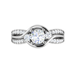 Load image into Gallery viewer, 0.30 cts. Solitaire Platinum Split Shank Diamond Engagement Ring JL PT WB6002E   Jewelove
