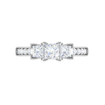 Load image into Gallery viewer, 0.50cts. Princess Cut Solitaire Diamond Platinum Ring JL PT R3 PR 111   Jewelove.US

