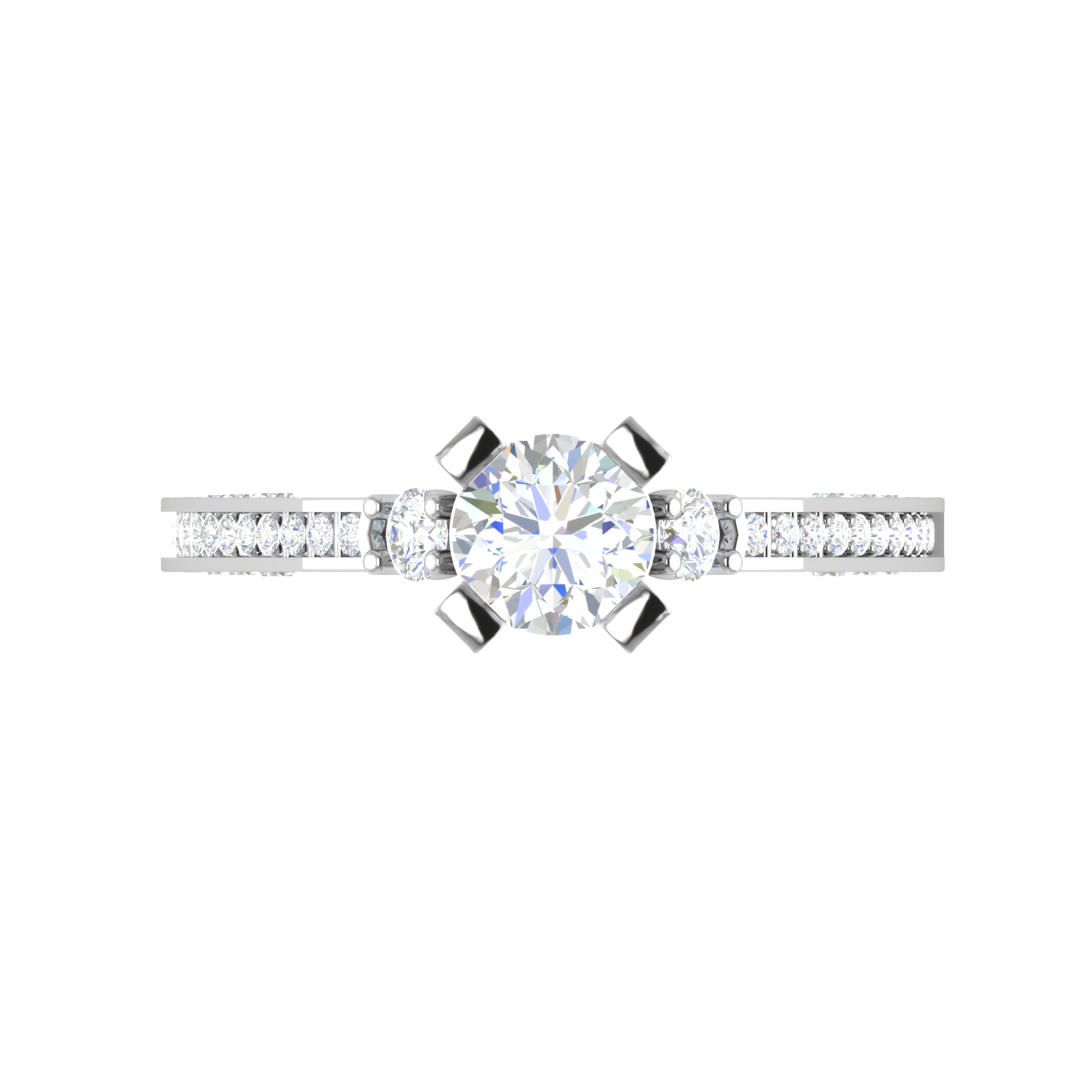 0.30 cts Solitaire Platinum Diamond Split Shank Ring JL PT PR RD 115   Jewelove.US