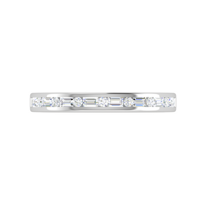 Platinum with Emerald Cut Diamond Ring for Women JL PT WB RD 163   Jewelove