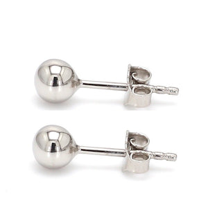 5mm Platinum Ball Earrings Studs JL PT E 187   Jewelove.US