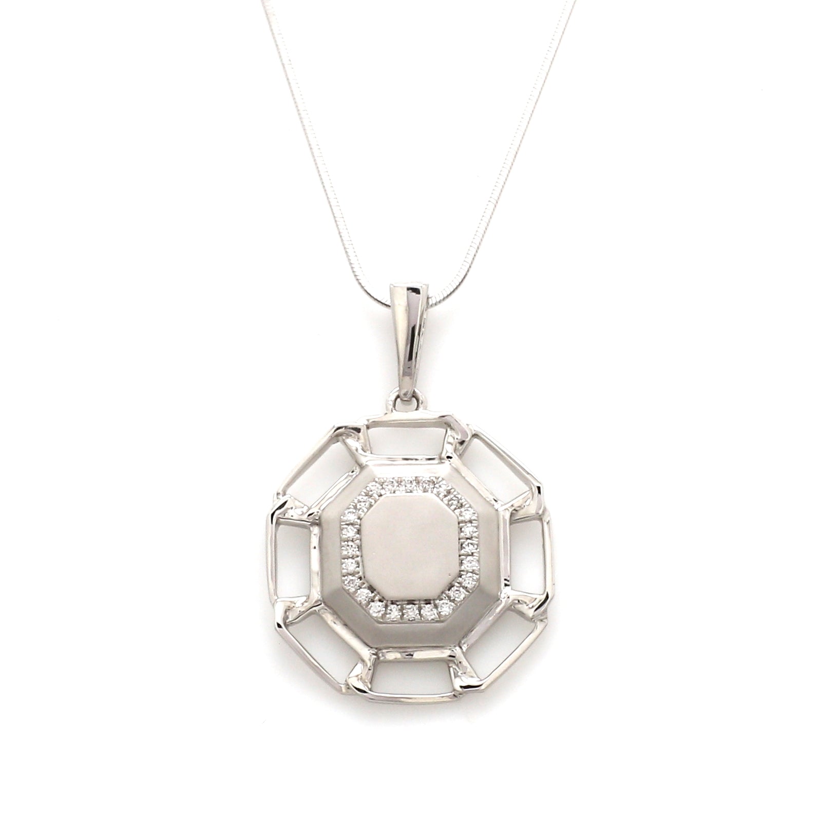 Men of Platinum | Geometrical Platinum Diamond Pendant for Men JL PT P 193   Jewelove.US