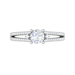 Load image into Gallery viewer, 0.30cts Diamond Split Shank Solitaire Platinum Ring JL PT M00245   Jewelove.US
