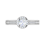 Load image into Gallery viewer, 0.50 cts Solitaire Halo Diamond Split Shank Platinum Ring JL PT RH RD 226   Jewelove.US
