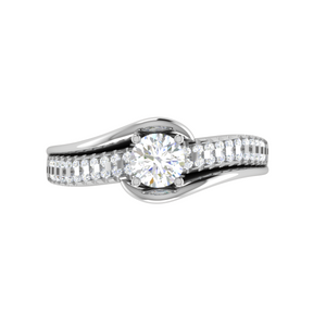 0.30 cts. Solitaire Platinum Diamond Split Shank Engagement Ring JL PT WB6005E   Jewelove