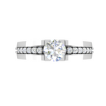 Load image into Gallery viewer, 0.30 cts Solitaire Diamond Shank Platinum Ring JL PT RP PR 214   Jewelove.US
