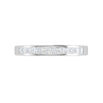 Load image into Gallery viewer, 6 Pointer Half Eternity Platinum Princess cut Diamonds Ring for Women JL PT WB PR 142   Jewelove
