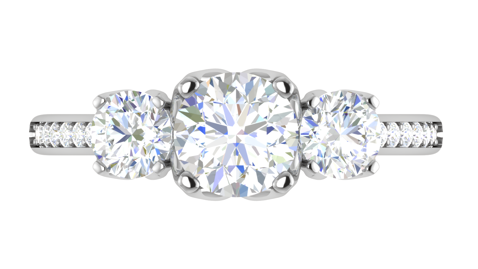 1.00 cts Platinum Solitaire Diamond Shank Ring JL PT R3 RD 115   Jewelove.US