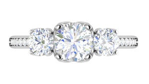 1.00 cts Platinum Solitaire Diamond Shank Ring JL PT R3 RD 115   Jewelove.US