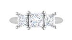 Load image into Gallery viewer, 1.00 cts. Princess Cut Solitaire Platinum Diamond Accents Ring JL PT R3 PR 131  Default-Title Jewelove.US
