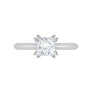 1.00 cts Princess Cut Solitaire Platinum Diamonds Ring JL PT RS PR 120   Jewelove.US