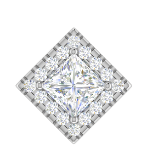 0.70 cts. Platinum Princess Cut Solitaire Pendant for Women JL PT P PF PR 112   Jewelove.US