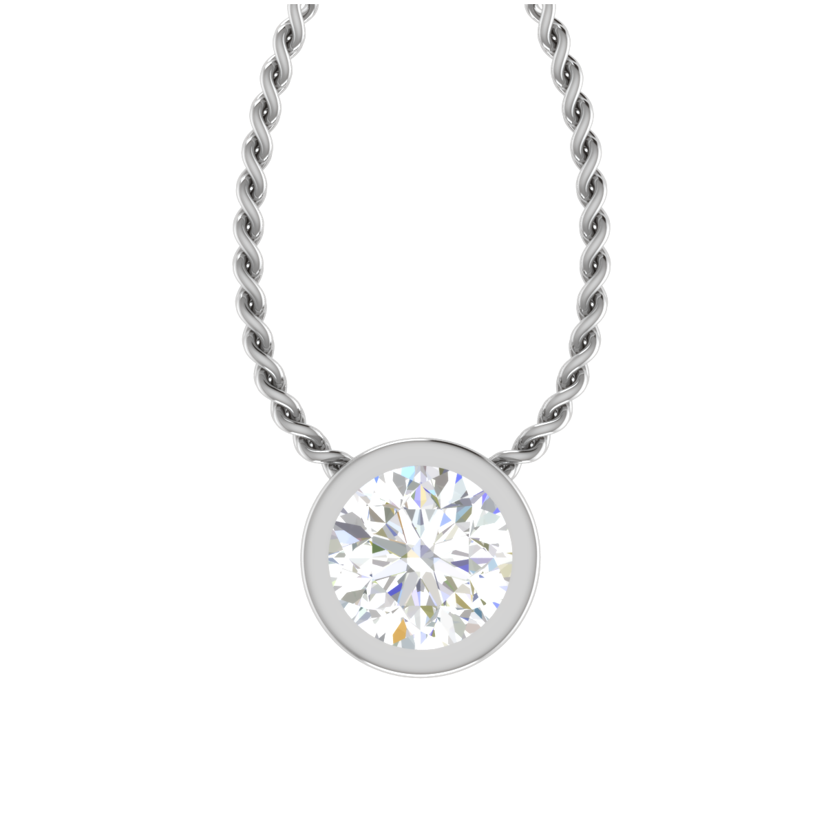 0.70 cts. Platinum Solitaire Pendant for Women JL PT P SP RD 101   Jewelove.US