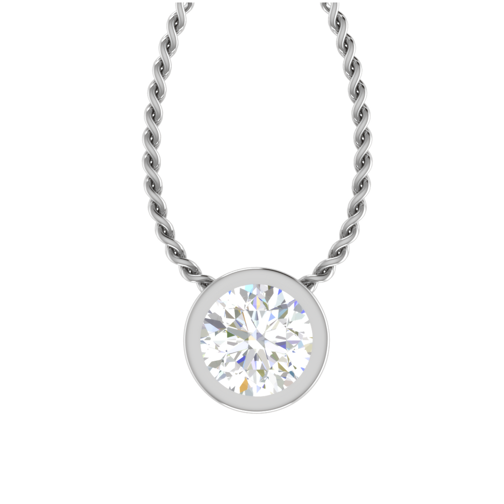 0.70 cts. Platinum Solitaire Pendant for Women JL PT P SP RD 101   Jewelove.US