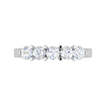 Load image into Gallery viewer, 5 Diamond Platinum Ring for Women JL PT WB RD 100  VVS-GH Jewelove
