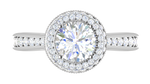 Load image into Gallery viewer, 1 Carat Solitaire Double Halo Diamond Shank Platinum Ring JL PT RH RD 124   Jewelove.US
