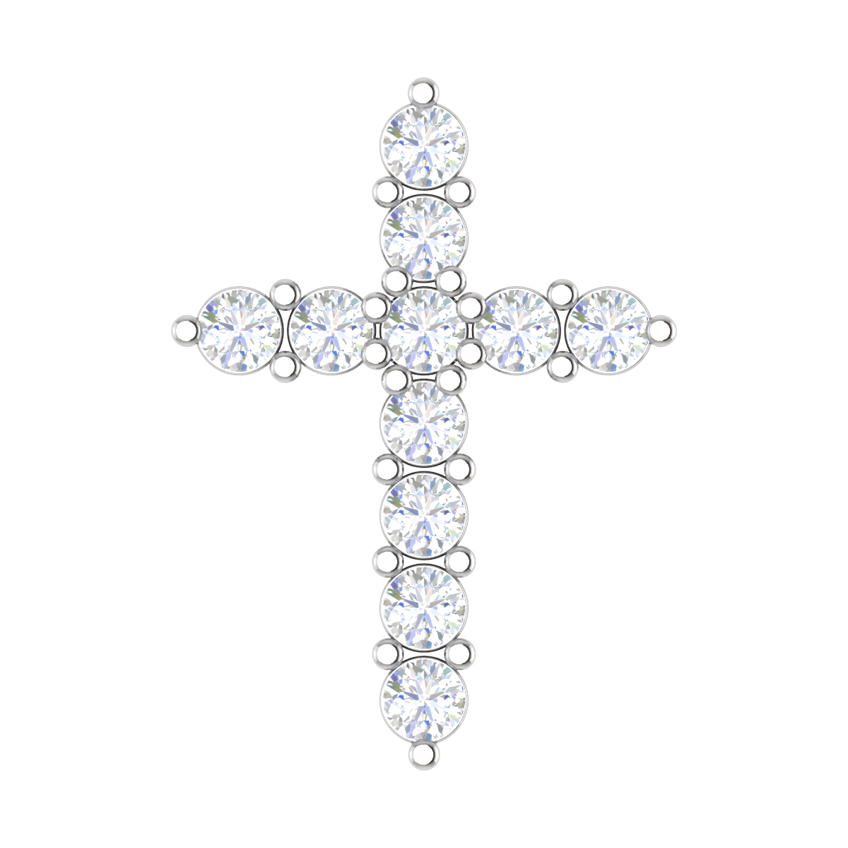 Platinum Cross Pendant with Diamonds for Women JL PT P PF RD 100   Jewelove.US