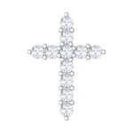 Load image into Gallery viewer, Platinum Cross Pendant with Diamonds for Women JL PT P PF RD 100   Jewelove.US
