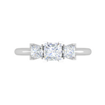 Load image into Gallery viewer, Three Stone Princess Cut Solitaire Diamond Platinum Ring JL PT R3 PR 109   Jewelove.US
