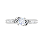 Load image into Gallery viewer, 0.25 cts Solitaire Diamond Shank Platinum Ring for Women JL PT RV RD 122   Jewelove
