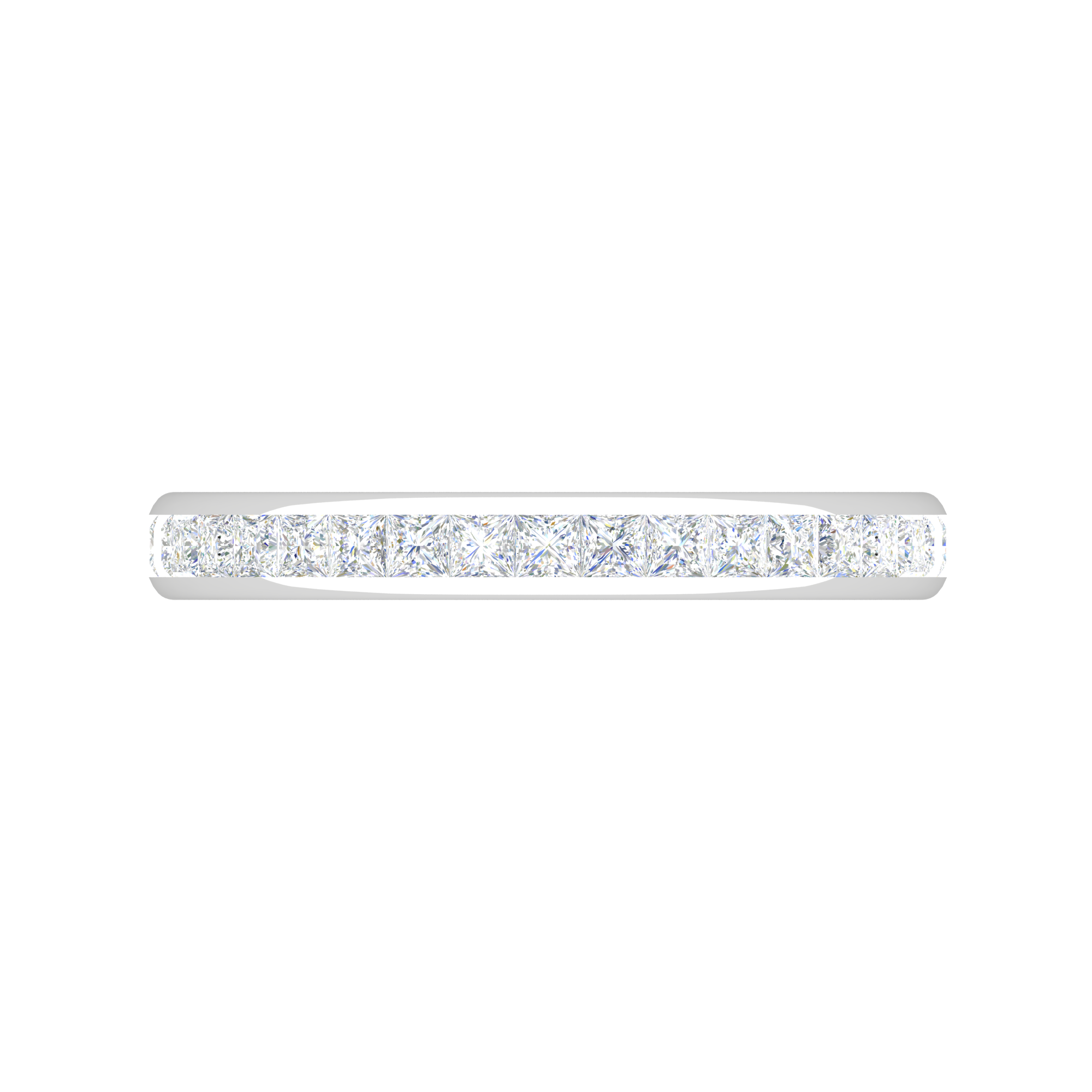 Platinum Ring With Princess Cut Diamonds for Women JL PT ET PR 106   Jewelove.US