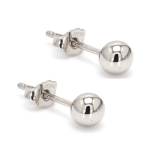 5mm Platinum Ball Earrings Studs JL PT E 187