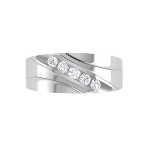 Platinum Ring with Diamonds for Women JL PT MB RD 102   Jewelove.US