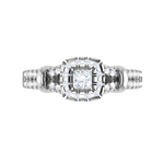 Load image into Gallery viewer, 0.30 cts. Princess Cut Diamond Halo Split Shank Platinum Solitaire Engagement Ring JL PT WB5993E   Jewelove.US
