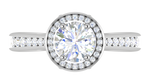 Load image into Gallery viewer, 0.70cts Solitaire Platinum Halo Diamond Shank Ring JL PT RH RD 125   Jewelove.US
